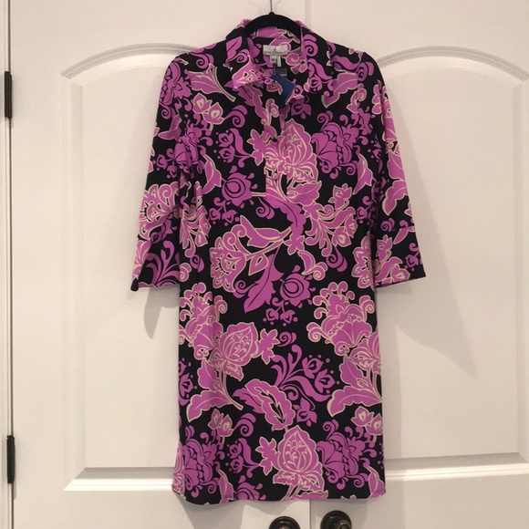 NWT Jude Connally pink and black dress M